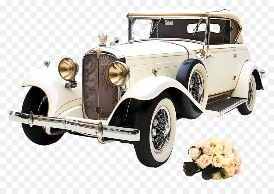 Casamento Feliz，Carro Clássico PNG