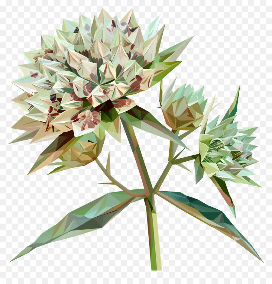 Digital Flor，Renderização Em 3d PNG