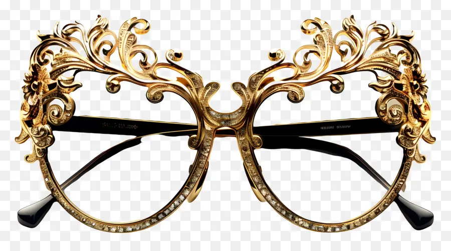 Design De óculos De Sol，Óculos De Sol Dourados PNG