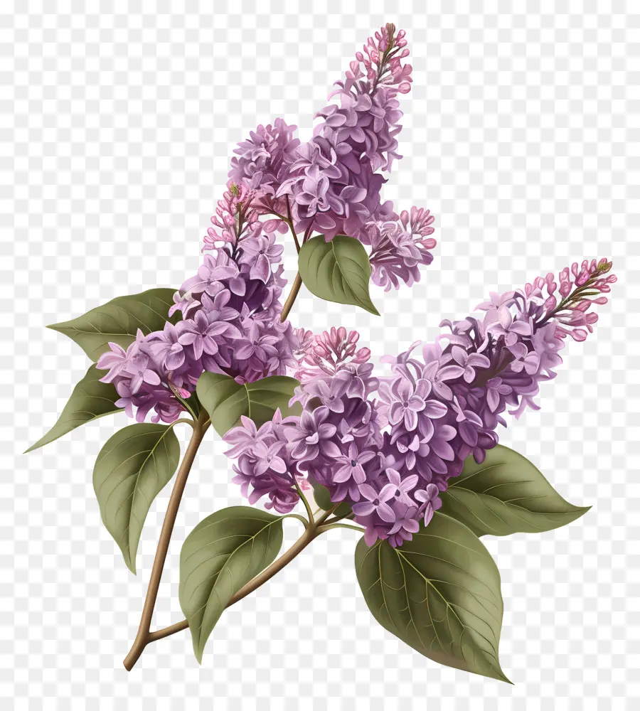 Flores Lilás，Lilás Bush PNG