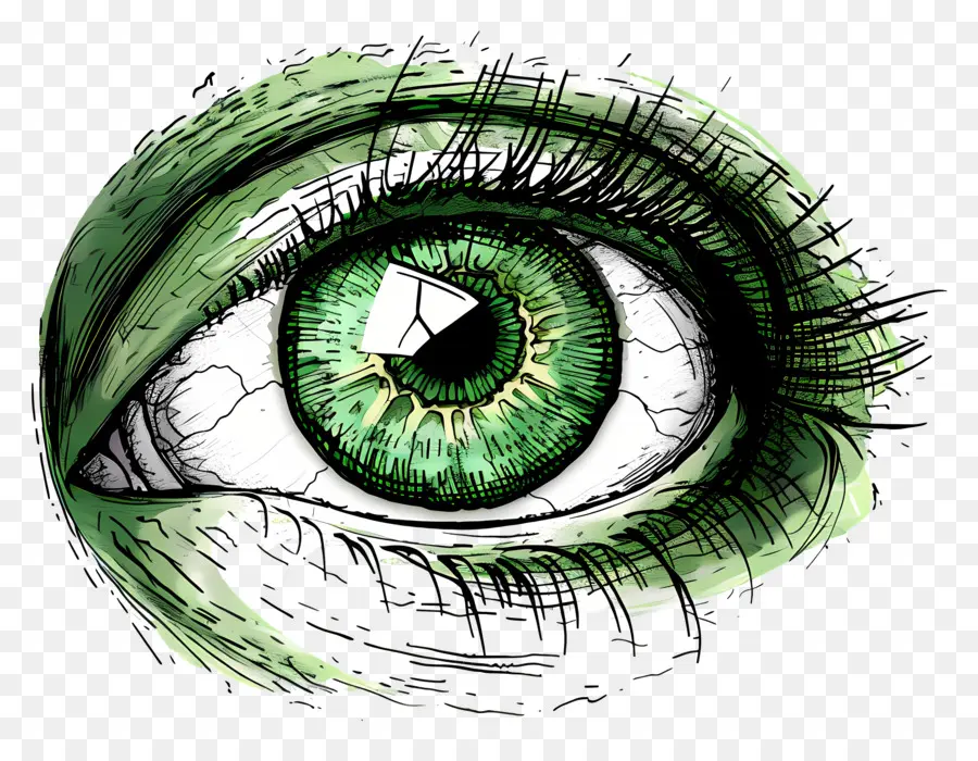 Olho Aberto，Olho Verde PNG