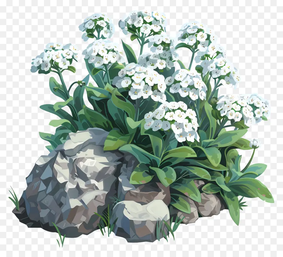 Arte De Flores Digital，Flores Brancas PNG
