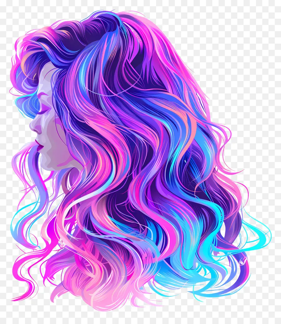 Cabelo De Ondas De Vapor，Garota De Vaporwave PNG