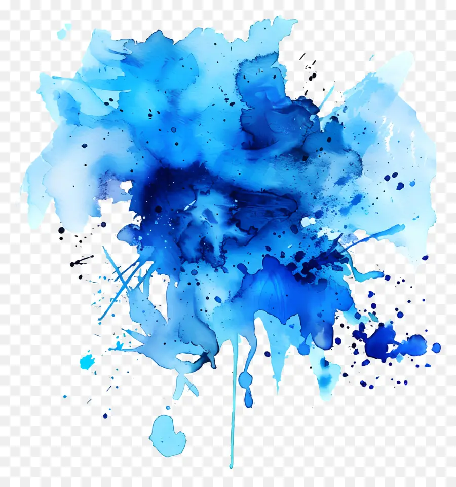 Azul Aquarela Inicial，Aquarela PNG