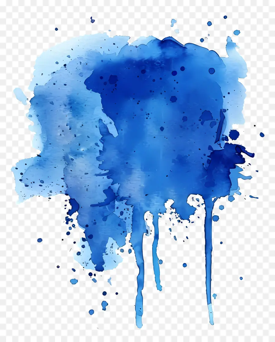 Azul Aquarela Inicial，Pintura Em Aquarela PNG