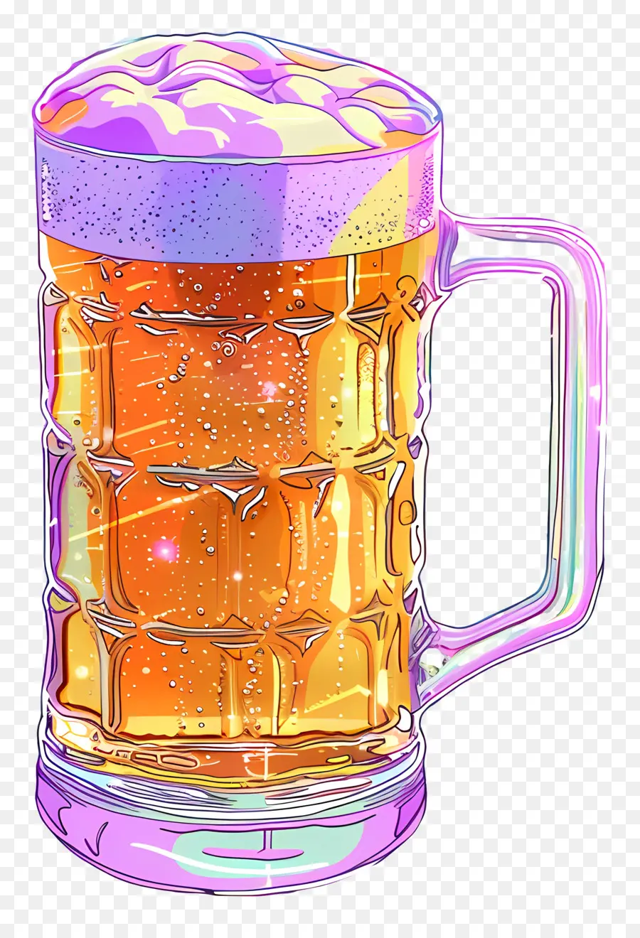 Cerveja Vaporwave，Caneca De Cerveja PNG