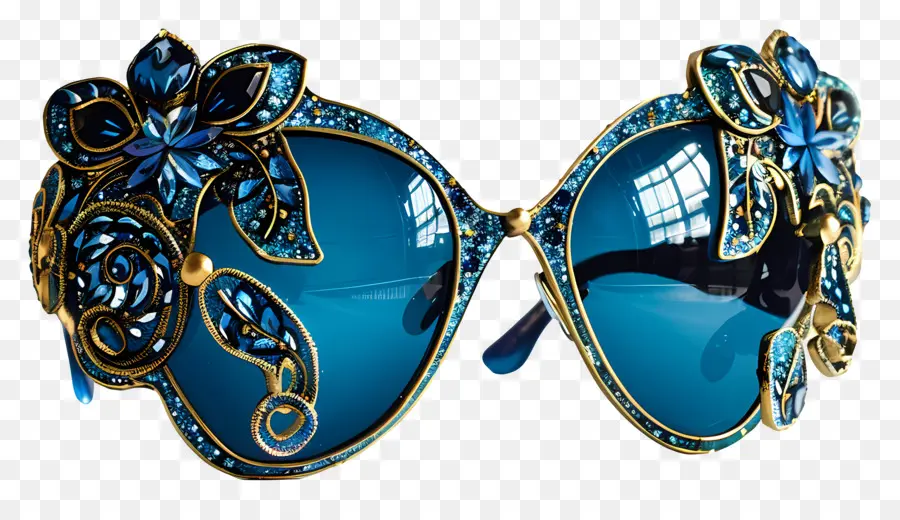 Design De óculos De Sol，óculos De Sol Azul PNG