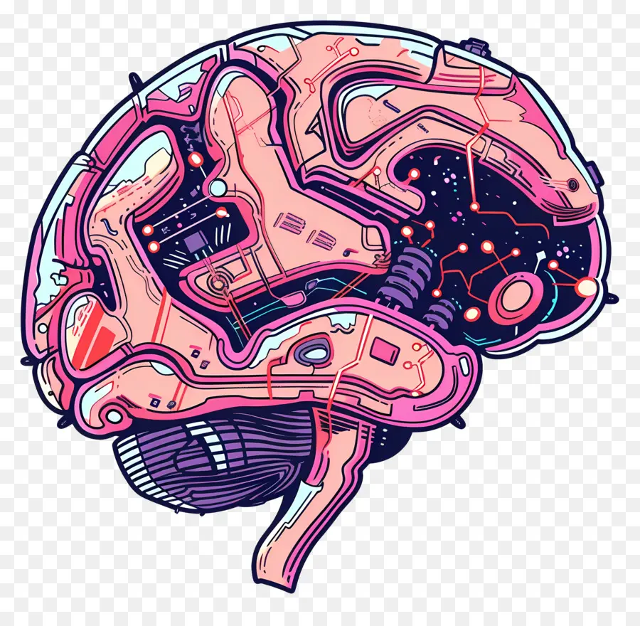 Cibernético Cerebral，Cérebro Humano PNG
