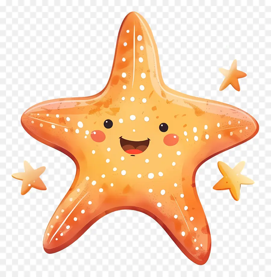 Bonito Estrela Do Mar，Starfish Animado PNG