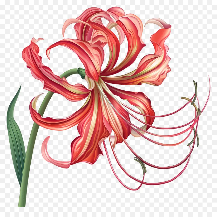 Spider Lily，Pintura Em Aquarela PNG