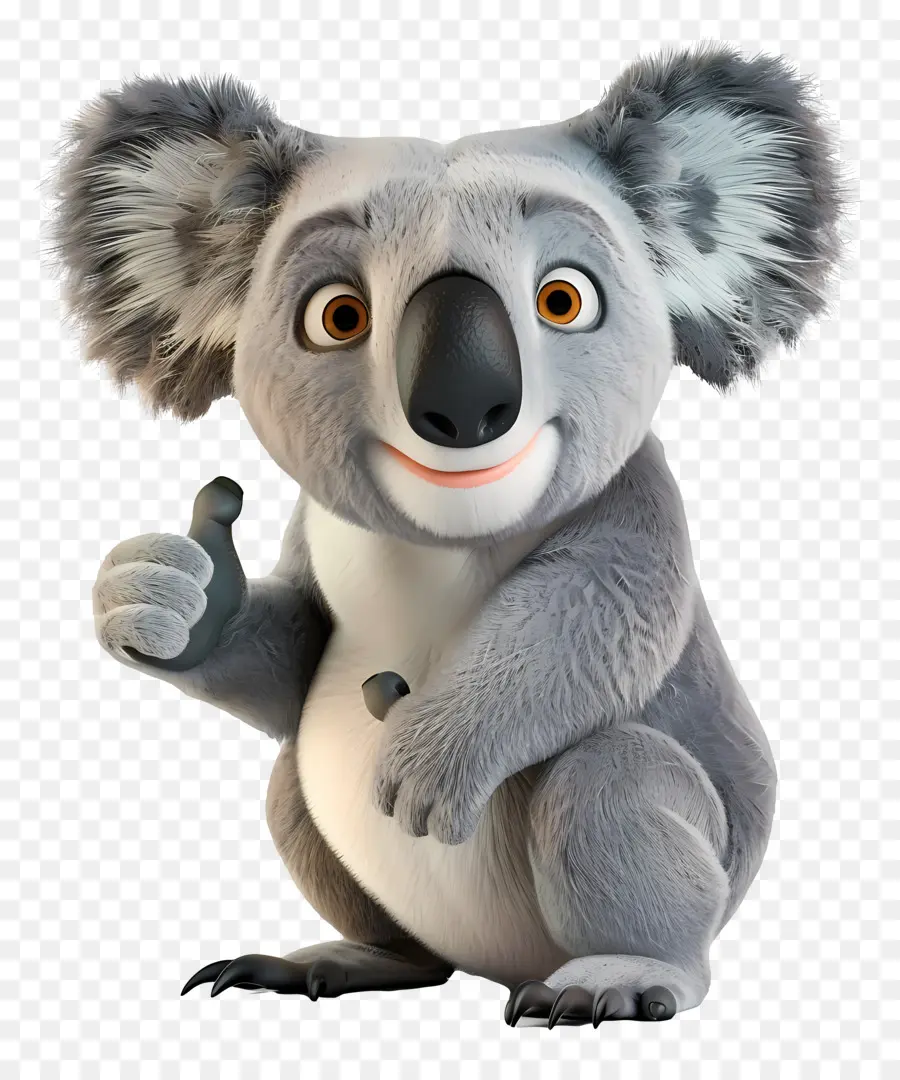Polegar Para Cima，Cartoon Koala Bear PNG