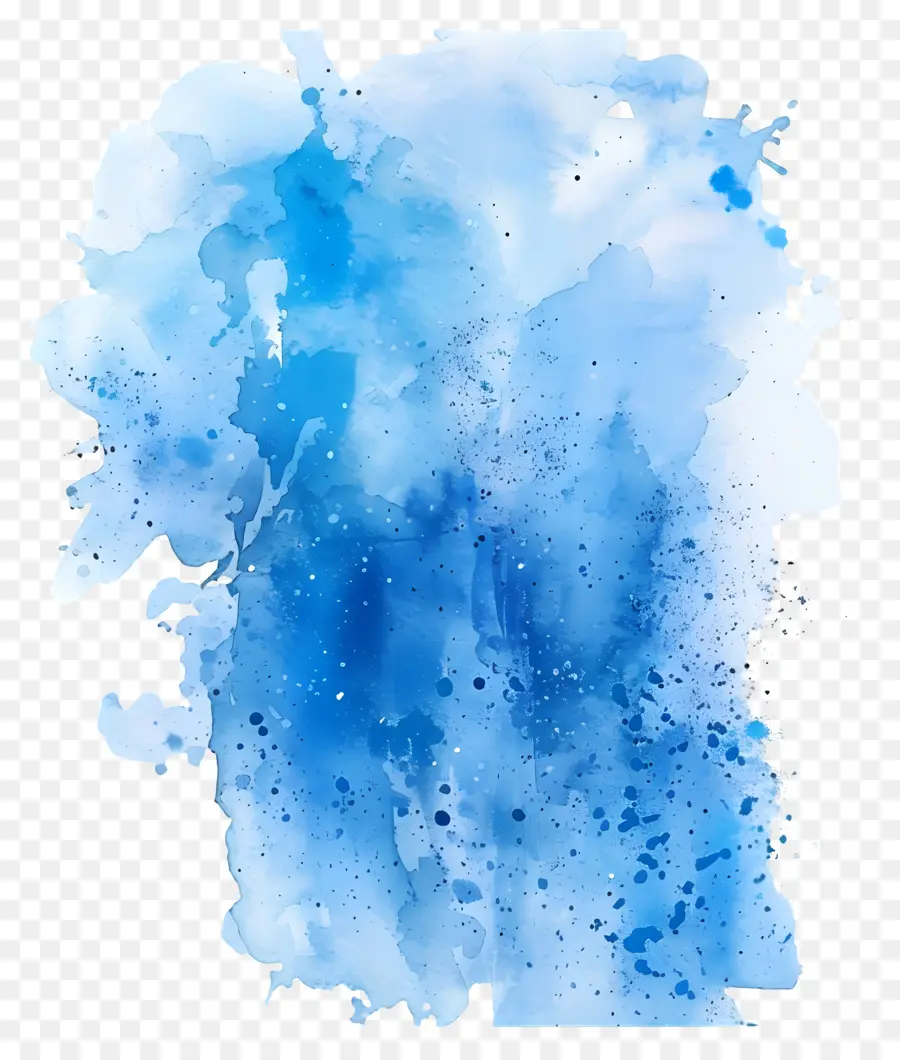 Azul Aquarela Inicial，Pintura Em Aquarela PNG