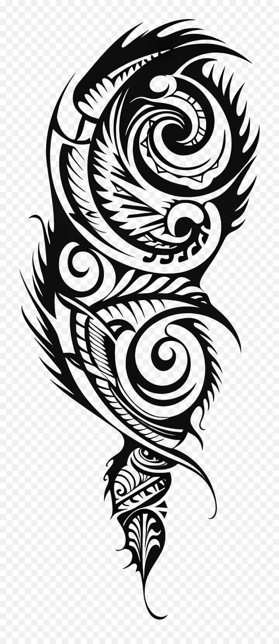 Tatuagem Maori，Tatuagem De Dragão PNG