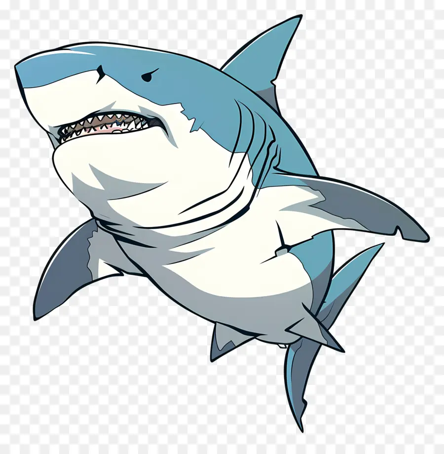 Bull Shark，Cartoon De Tubarão PNG