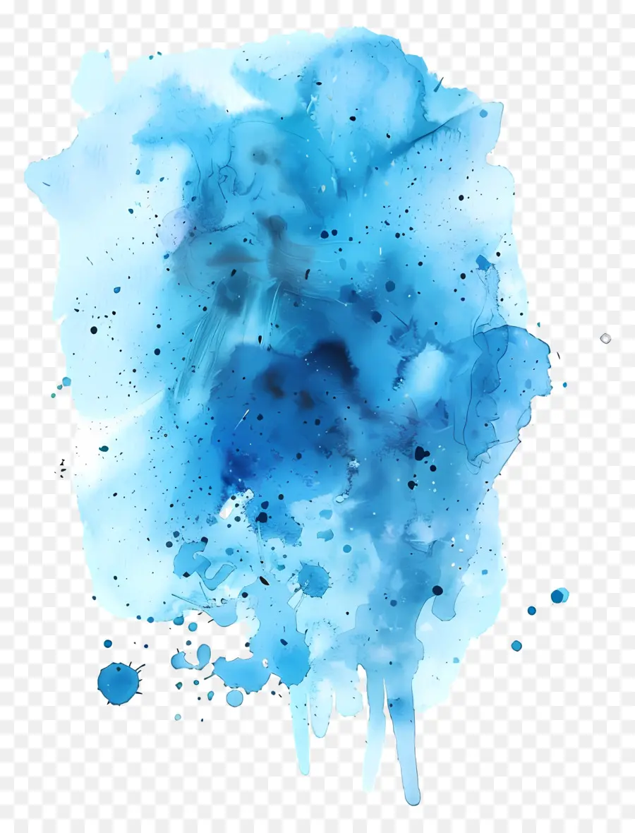 Azul Aquarela Inicial，Pintura Em Aquarela PNG