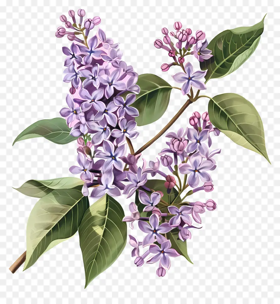 Flores Lilás，Lilás Roxo PNG