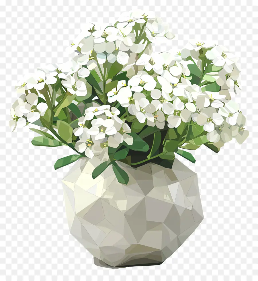 Arte Digital Com Flores，Flores Brancas PNG