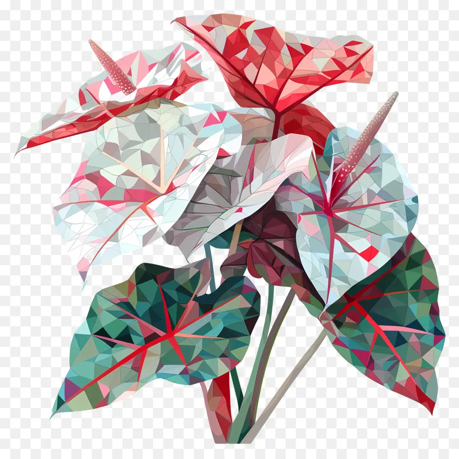 Flor Digital，Folhas PNG