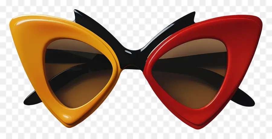 Design De óculos De Sol，óculos De Sol Pretos E Amarelos PNG