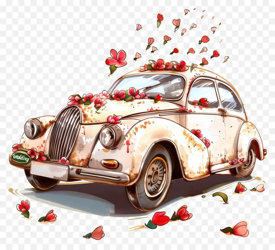 Casamento Feliz，Carros Antigos PNG