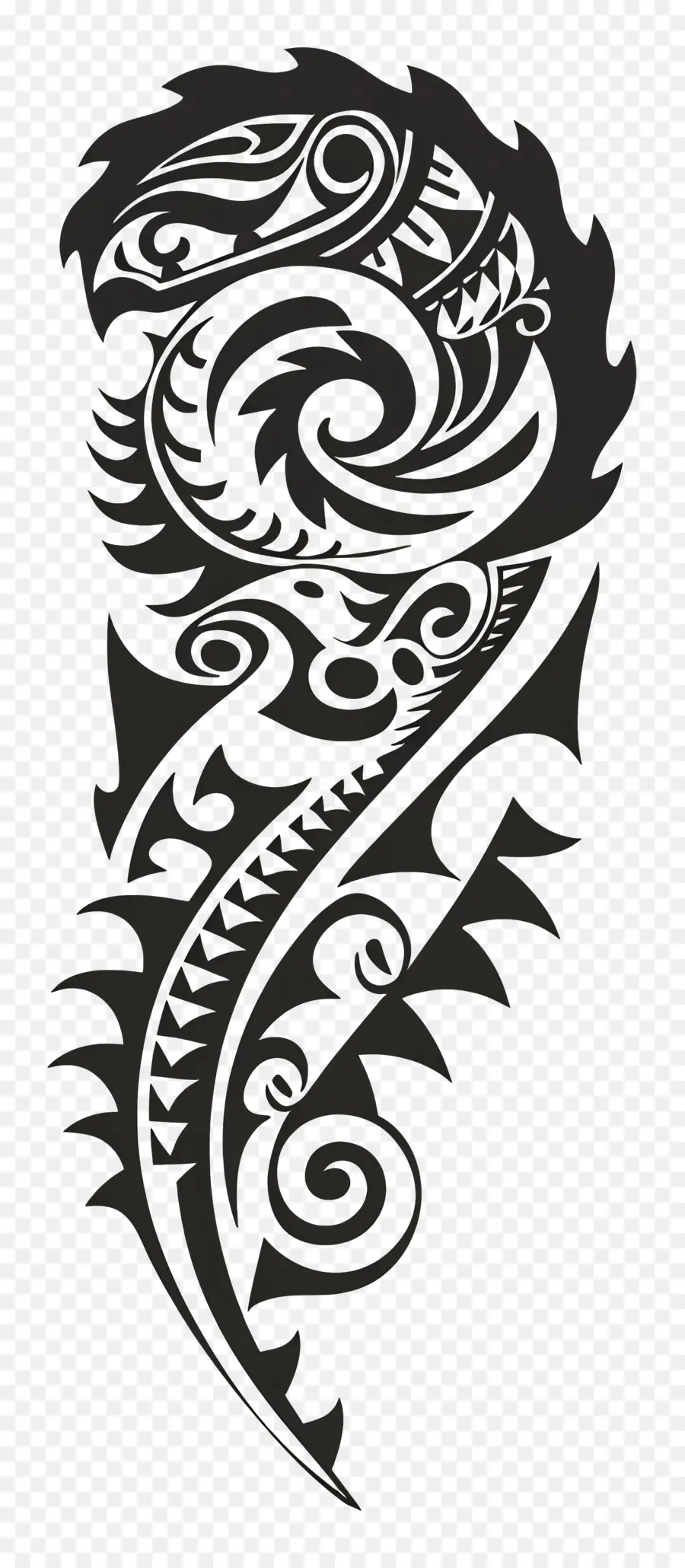 Tatuagem Maori，Tatuagem De Tubarão PNG