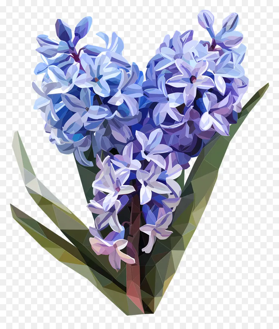 Digital Flor，Flores Azuis Do Jacinto PNG
