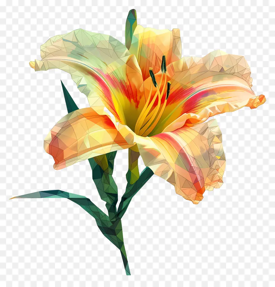 Digital Flor，Hemerocallis PNG