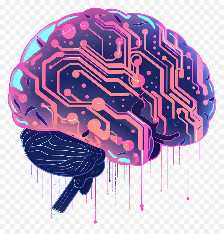 Cibernético Cerebral，Chip De Computador PNG