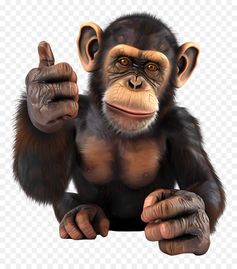 Polegar Para Cima，Chimpanzé PNG
