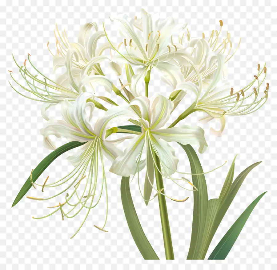 Spider Lily，Lírios Brancos PNG