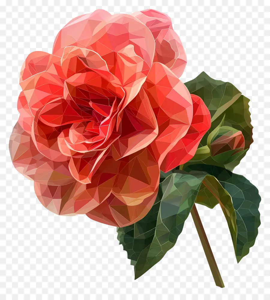 Digital Flor，Rosa Vermelha PNG