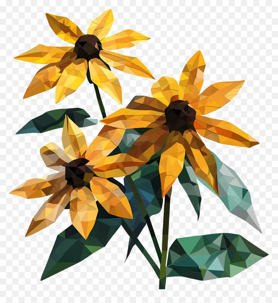 Digital Flor，Flores Amarelas Da Margarida PNG