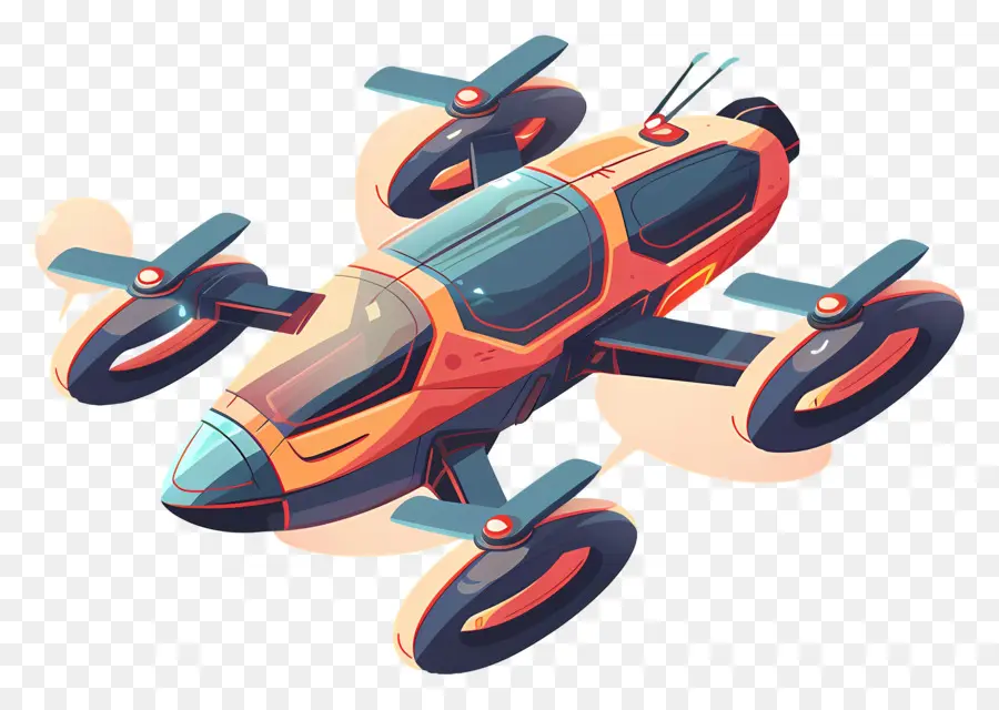 Drone Voador，Veículo Futurista PNG