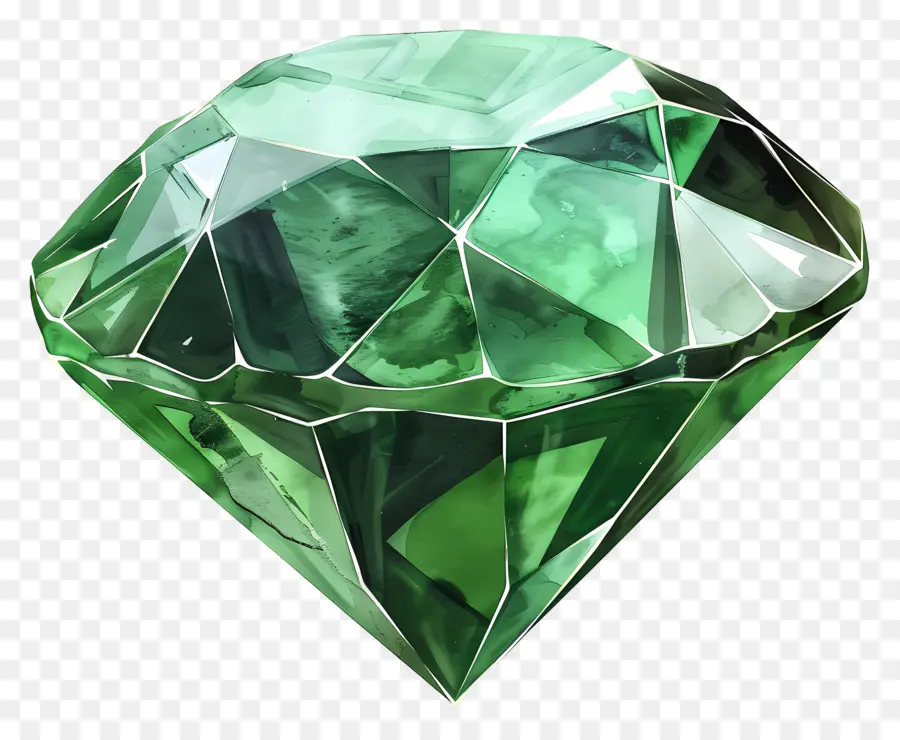 Pedra Gemald，Diamante Verde PNG