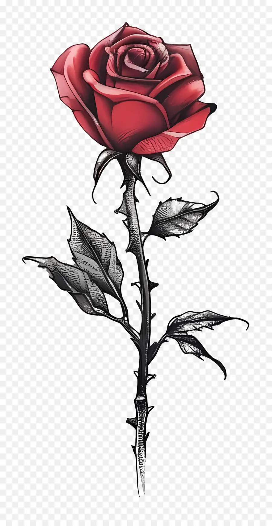 Rose Tattoo，Rosa Vermelha PNG