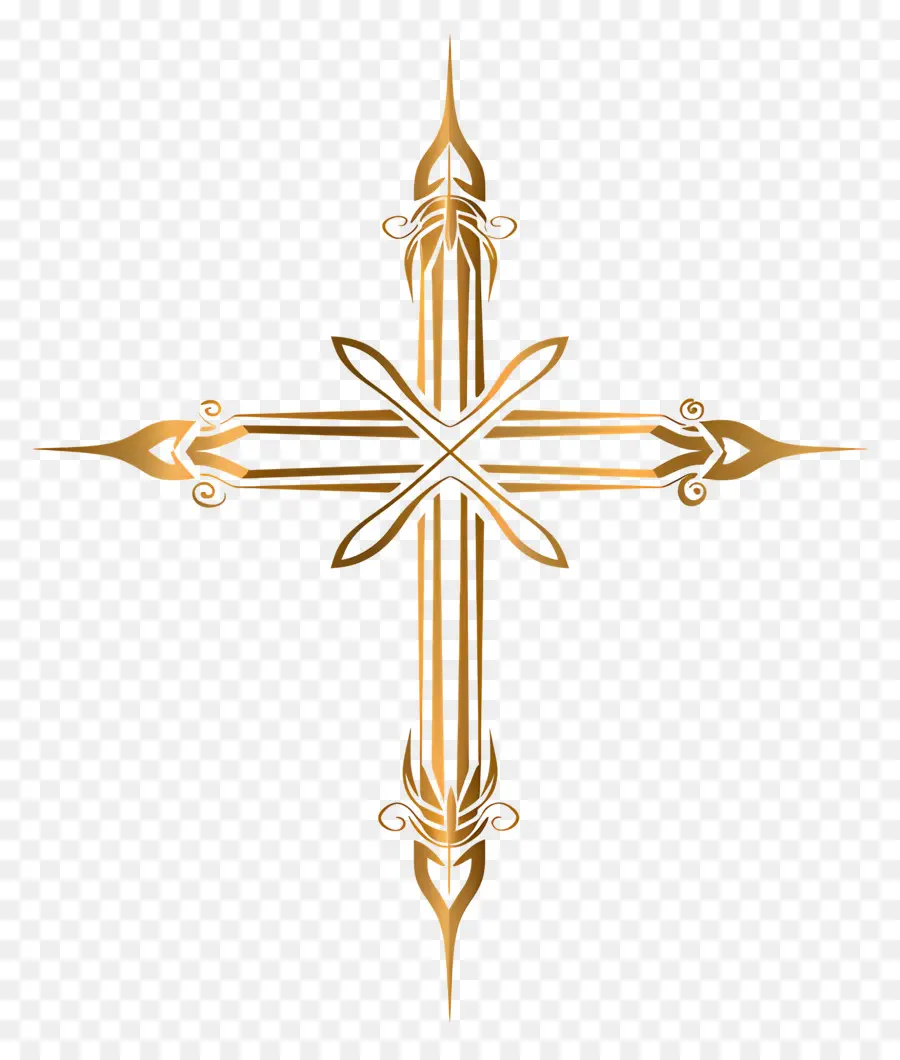 Cruz Cristã，Cruz De Ouro PNG