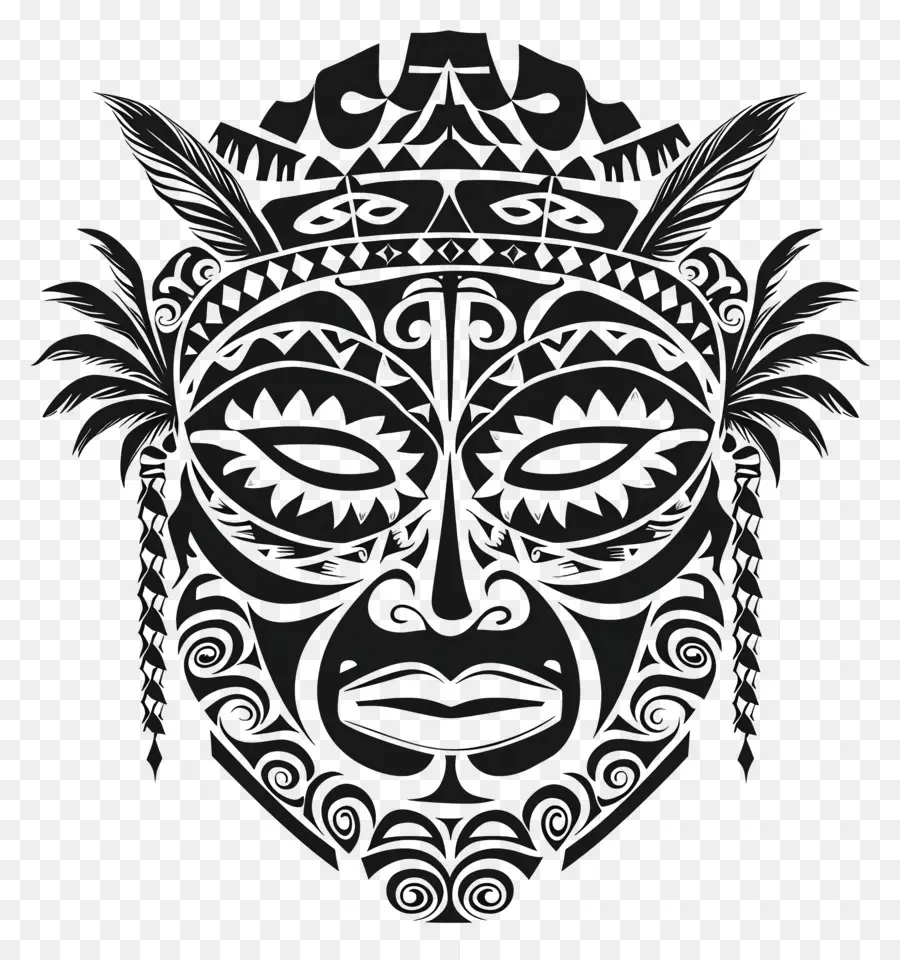 Tatuagem Maori，Máscara Negra PNG