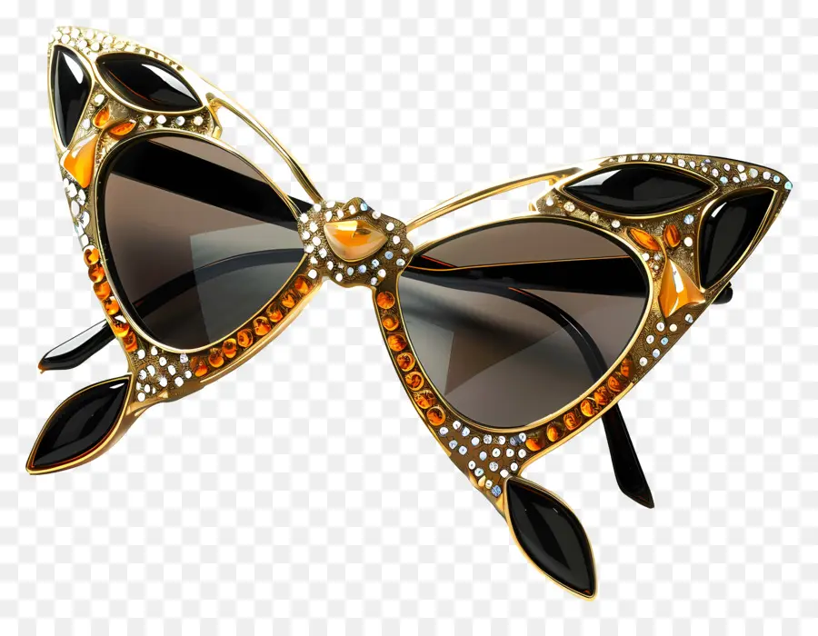 Design De óculos De Sol，óculos De Sol De Ouro PNG