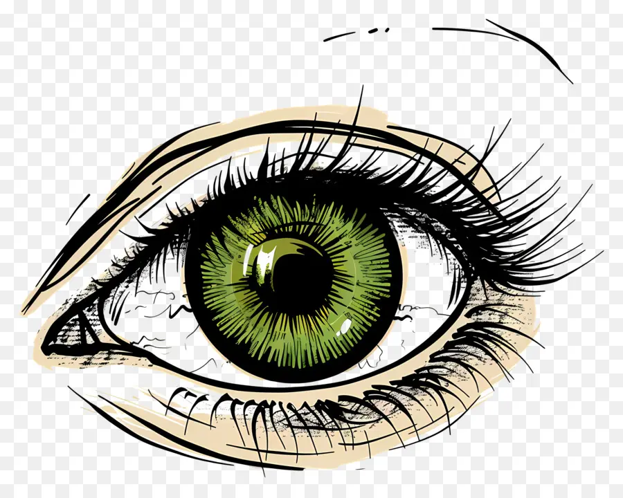 Olho Aberto，Olho Verde PNG