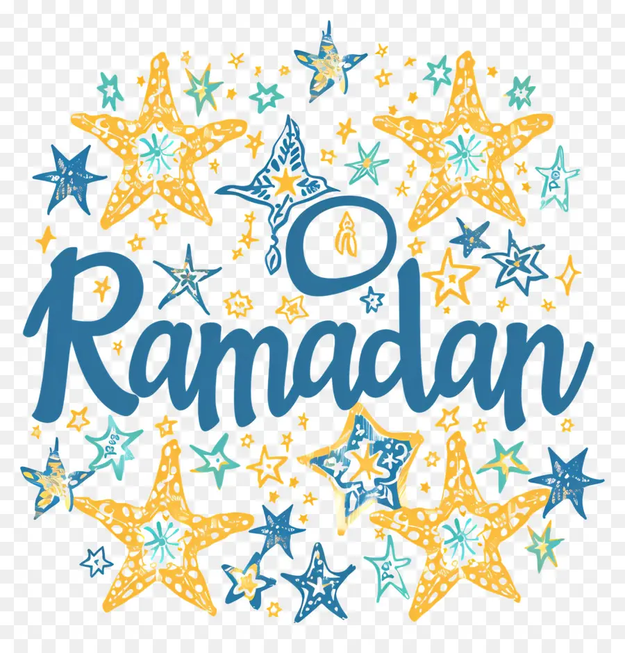 O Ramadã，Caligráfico PNG