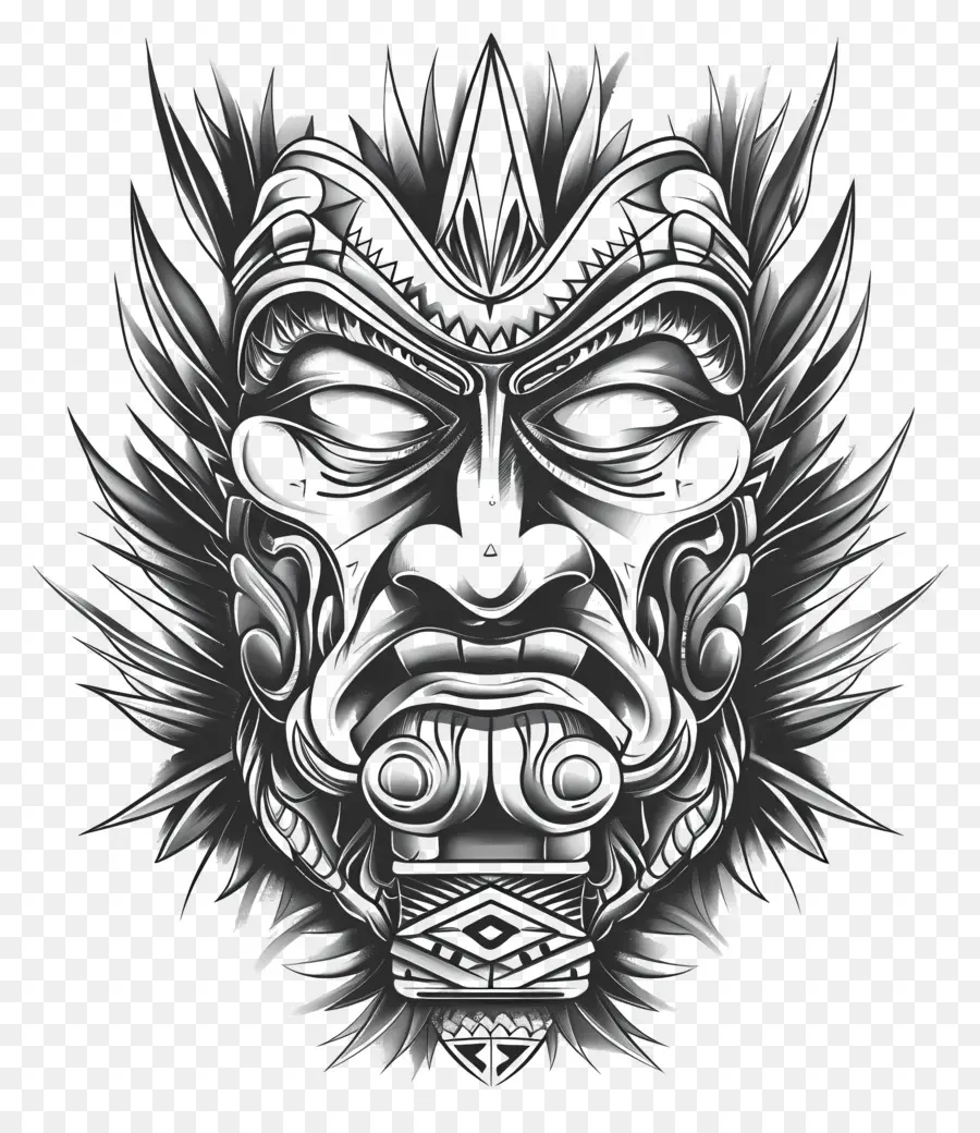 Polinésia Tatuagem，Máscara De Mão PNG