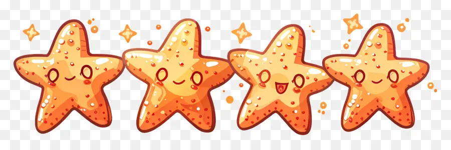 Bonito Estrela Do Mar，Starfish Animado PNG