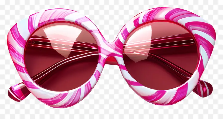 Design De óculos De Sol，óculos De Sol Rosa E Branco PNG
