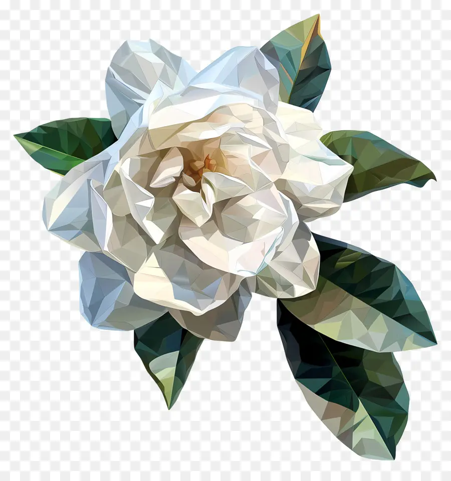 Digital Flor，White Gardenia PNG