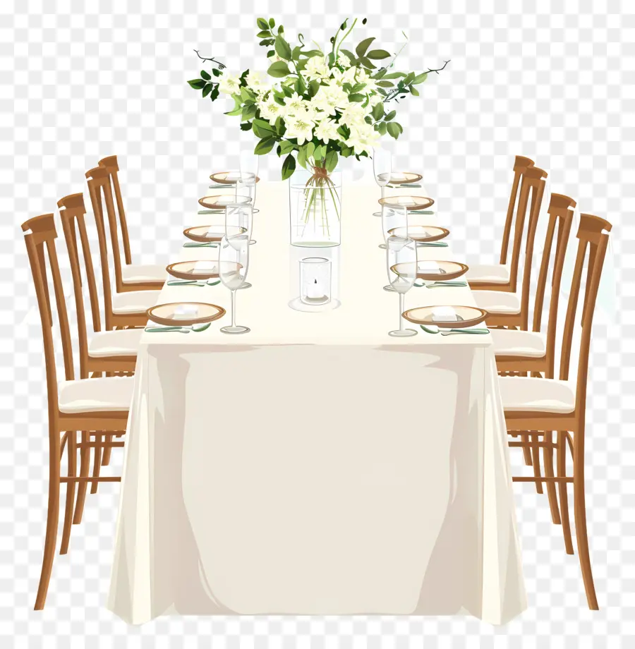 Tabela Do Casamento，Configuração Elegante Da Tabela PNG