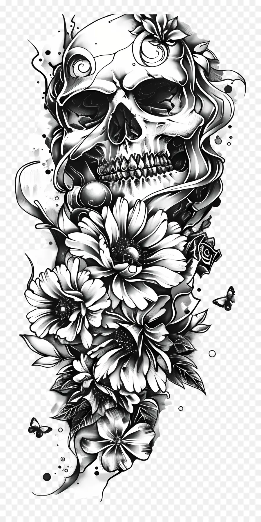 Sleeve Tatuagem，Crânio De Arte PNG