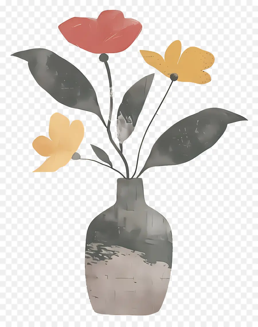 O Vaso De Flor，Pintura Em Aquarela PNG