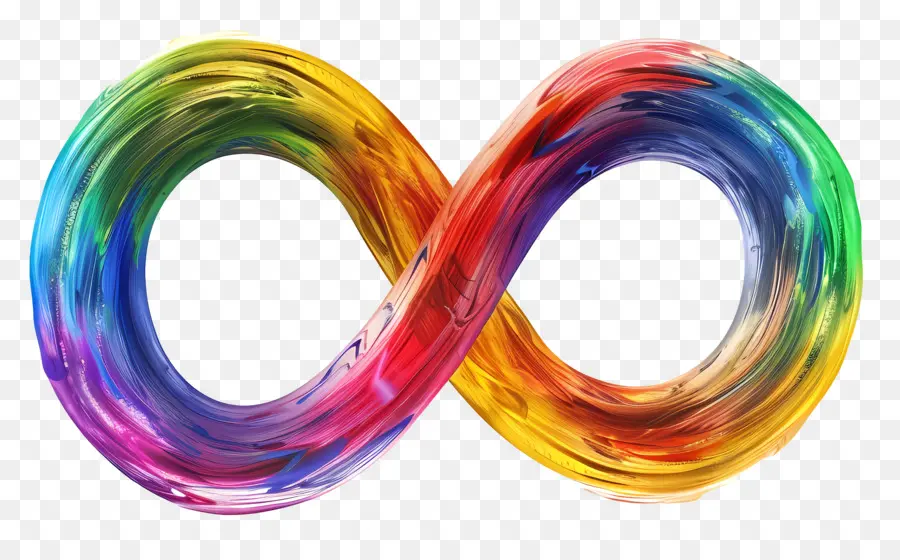 Rainbow Infinity Sign，Símbolo Do Infinito Do Arco íris PNG
