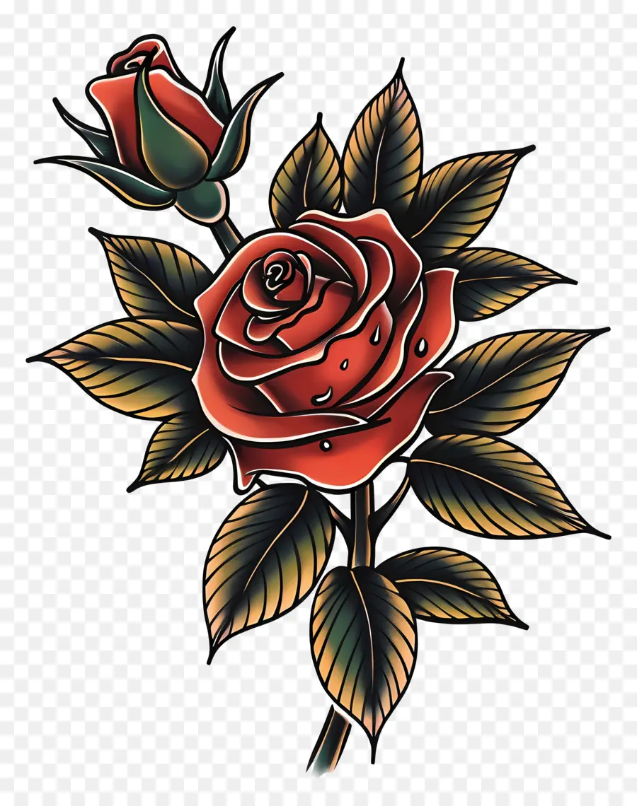 Rose Tattoo，Rosa Vermelha PNG