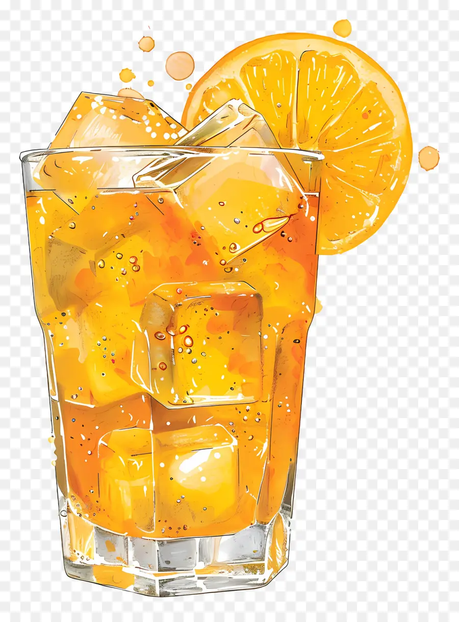 Chá Gelado，Orange Drink PNG